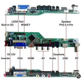 Töötleja Juhatuse Sobib TM150XG LQ150X1LBE1 LQ150X1LBE4 LVDS 30-Pin IR+USB+AV+HDMI+VGA Analoog-TV LCD Ekraan 1CCFL 1024*768 DIY Kit - Pilt 2  