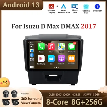 Traadita CarPlay 4G SIM-BT 5G, WIFI, Auto Multimeedia Raadio Mängija Android 13 Isuzu D-Max DMAX 2017 GPS Navigation Puutetundlik Ekraan - Pilt 1  