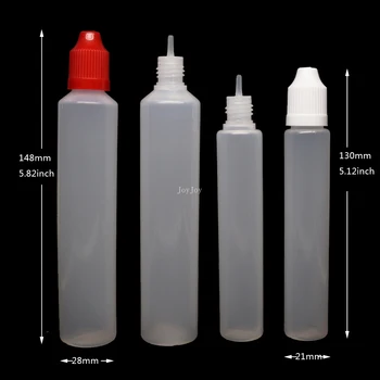 5tk 30ml 60ml LDPE Plastikust Tühi Squeezable Mahla Pudelid Vedelik Sisuliselt Õli või E Tilguti Konteiner-Korgid-Kaaned Pistikud - Pilt 2  