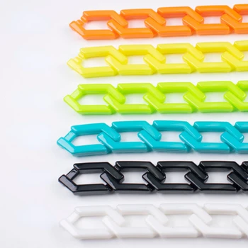14x30mm Acrylic Plastic Esile Tahked Värvi Kett Luku Avamine Ringi DIY Prillid Kett Mask Kett Ehted Pagasi Tarvikud - Pilt 2  