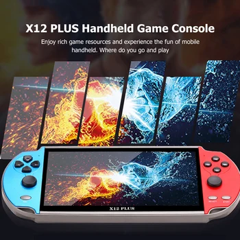 X12 PLUSS Handheld mängukonsooli 7.1 Tolline HD Ekraan Pihuarvutite Kaasaskantavate Video Mängija Ehitatud Klassikaline Tasuta Mängud konsool - Pilt 2  
