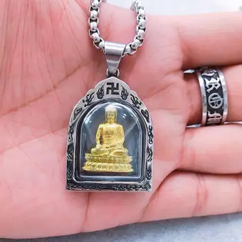 $129 # Kagu-Aasia, Tai, Kreeka-Budistlik tasku reisi otstarbekus talisman Kõikvõimas Buddha kaardi Mantra Ripats Amulett - Pilt 1  