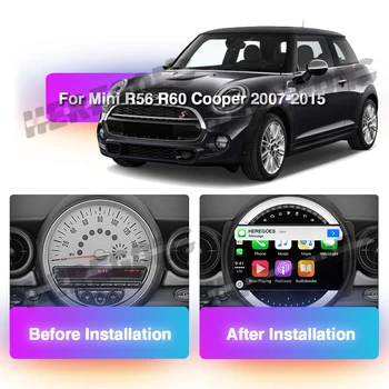 Carplay 720P Android 11.0 Auto Multimeedia Mängija BMW Mini Cooper R56 R60 R51 2006-2015 GPS Raadio Stereo 8G+128GB Headunit DSP - Pilt 2  