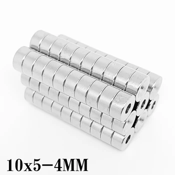 10/20/30/50/100/150/200PCS 10x5-4 Tugevad Ring Peitpeakruvi Magnetid 10x5 mm Auk 4mm Väike Väike Haruldaste Muldmetallide Magnet 10*5-4 mm 10*5 - Pilt 1  