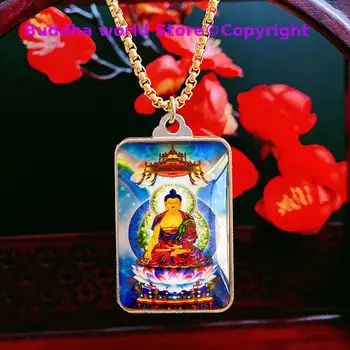 HEA Aasia, Tai, Tiibeti tasku efektiivne ohutuse Amulett Apteekriga Tathagata Buddha Leevendada haiguse kannatusi Amulett Ripats - Pilt 1  