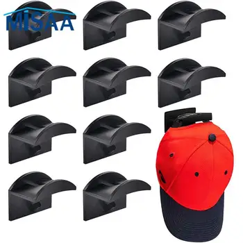 Seinale Paigaldatud Hat Rack Minimalistlik Disain Pesapalli Korraldaja Mütsi Riiul Multi-function Omanik Isekleepuv Nr Puurimine - Pilt 1  