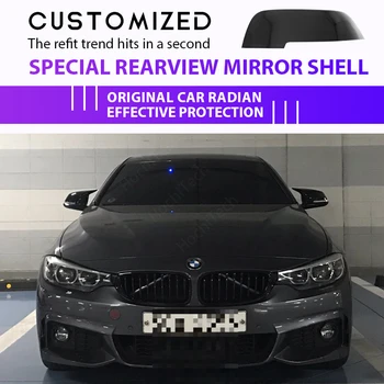 Süsinikkiust muster, Kõrge, Kvaliteet Pool Tiiva Tagumine Vaadata Mütsid M4 Stiilis Rearview Mirror Cover BMW 3 Seeria F30 F31 2012-18 - Pilt 2  