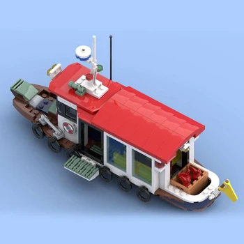 Tehnilised Kes Tellised Laeva Mudel, Väike-Posti Paat Modulaarne Ehitus Plokid, Kingitused, Mänguasjad, Laste DIY Komplekti Kokkupanek Mudel - Pilt 2  