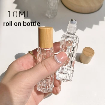 10 ml Klaasist Rulli Sisse Pudel Tühi Kosmeetika Konteiner eeterlik Õli Korduvtäidetavaid Pudel Parfüümi Proovi Sub Villitud Viaali Reisi - Pilt 1  