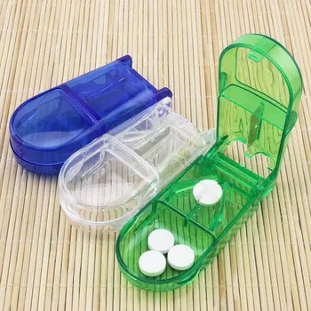 Uusim Kaasaskantav Mugav Ladustamise Kasti Kõrge Kvaliteedi Tablett Lõikur Splitter Meditsiin Pill Omanik Pill Cuter Pilleri Karp Kiire Kohaletoimetamine - Pilt 1  