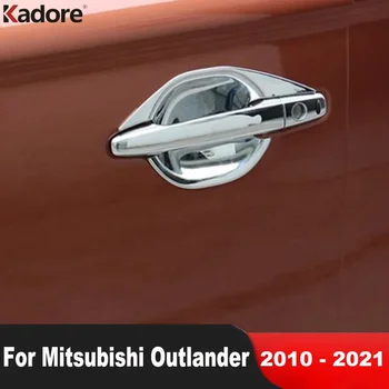 Näiteks Mitsubishi Outlander 2010-2019 2020 2021 Chrome Auto Ukselingi Kate Sisekujundus Ukse Küljel Käepidemed Kausi Ja Tassi Seest Tarvikud - Pilt 1  