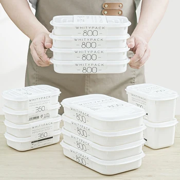 Jaapani Külmutatud Liha Pakendamine Karpi Söögi Külmik Ladustamine Puu -, Köögiviljade Säilitamine Valmistada Toite, Mis On Jagatud Box - Pilt 1  