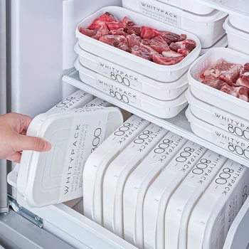 Jaapani Külmutatud Liha Pakendamine Karpi Söögi Külmik Ladustamine Puu -, Köögiviljade Säilitamine Valmistada Toite, Mis On Jagatud Box - Pilt 2  