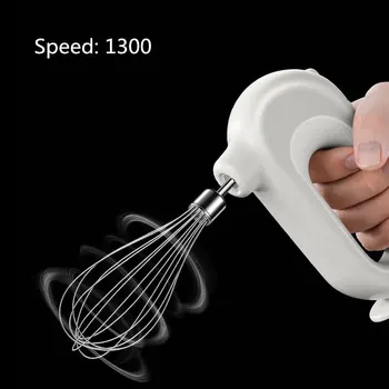 Kaasaskantav Mini Electric Cordless Hand Mixer Vispel Laetav Roostevabast Terasest Piitsad 4 Kiirust Muna Või Koort Köök Küpsetamine - Pilt 2  