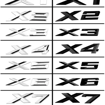 3d Logo X1 X2 X3 X4 X5 X6 X7 GT Logo Tähed Kleebis Auto Pagasiruumi Embleemi BMW E84 F48 F39 E83 F25 G01 F26 G02 E70 F15 E53 F16 - Pilt 1  