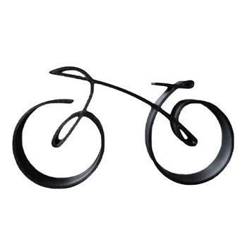 Jalgratta Skulptuur Traat Raamitud Stiil,Must Bicycle Line Kunst, Skulptuur,Bike Art Decor,Jalgratta Väljavalitu Naiste Vastupidav - Pilt 1  