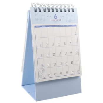 2024 Laua Kalender, Memo Pad Lihtne Stiil Seisab Loominguline Paber Tabel Tabletop 2023 Desktop Mini Office Väike - Pilt 2  