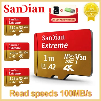 100% Originaal 1TB Micro TF/SD Card Class 10 SD-Kaart 512 GB 256GB 128GB Mälu Kaart Telefoni/Tablett/Kaamera Flash Mälukaart tf kaardi - Pilt 1  