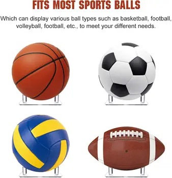 Akrüül Palli Seista Omanik Palli vitriin Läbipaistev Sport Pall Ladustamise Rack Korvpall Jalgpall Võrkpall Jalgpall Palli - Pilt 1  