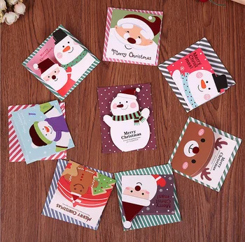 8pcs/pakk Mini Armas Merry Christmas Kaardid õnnitluskaart Postkaart Sünnipäeva Kiri, Ümbriku Kingitus Kaart Seada Kaardi Stock 8.7*8.7 cm - Pilt 2  
