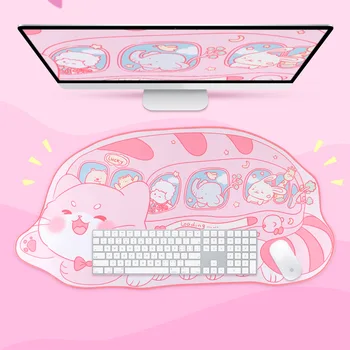 Kass Bussi Anime Mouse Pad Mängude Tabel Arvuti Tarvikud Gamer Vaip Mausepad Gaming Mat Randme Klaviatuur Toetust Hiire Matt - Pilt 1  