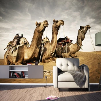 beibehang 3D camel kõrb kõrb, Gobi Hiina müüri TV taust seina custom suur pannoo roheline tapeet de papel parede - Pilt 1  