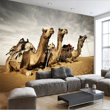 beibehang 3D camel kõrb kõrb, Gobi Hiina müüri TV taust seina custom suur pannoo roheline tapeet de papel parede - Pilt 2  