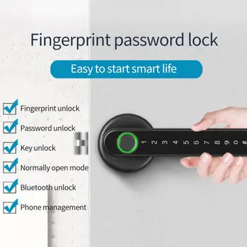 TTlock Smart Sõrmejälg, Parool Ukse Lukk Bluetooth Käepide Lukk Toetust APP Kaugjuhtimispuldi Tööd TTlock Gateway G2 - Pilt 2  