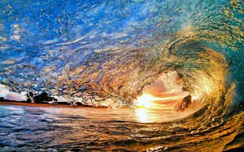 sinise ookeani lained vee taustaga kvaliteetne Arvuti prindi seina taustaks - Pilt 1  