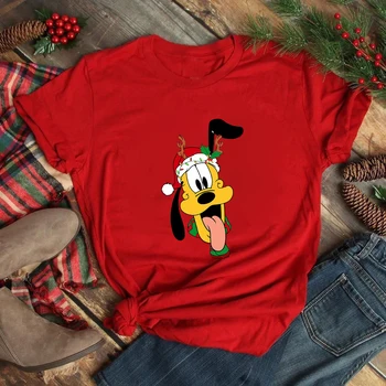 Christmas Mickey ja Sõbrad, Disney Riided häid Pühi Moe Suundumus T-Särk Naistele Xmas Party Harajuku T-särk Dropship - Pilt 2  