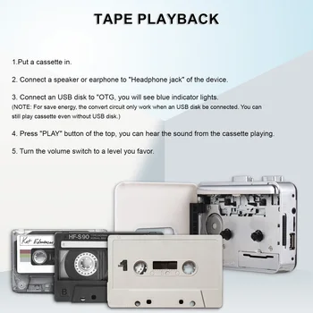 TONIVENT U Disk Lindi Mängija MP3-Mängija, Kassetti Mängija, Plug and Play Kaasaskantav Salvestamise Vintage Walkman Audio Seadmed - Pilt 1  