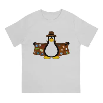 Linux Operatsioonisüsteemi Tux Müügimees Tshirt Homme Meeste Streetwear Blusas Polüester T-Särk Meestele - Pilt 2  
