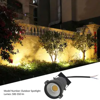 COB 3W 12V LED Muru Kerge Veekindel LED Tõmbamisega Aed Aed Valgus Väljas Tõmbamisega (nr sambad, soojad värvid) - Pilt 2  