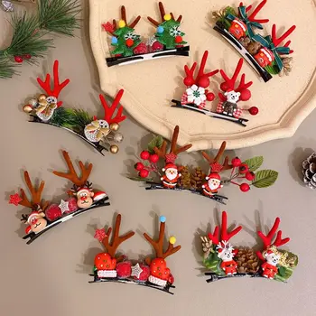 Häid Jõule Decor Jõulud klambri külge peep varba kingad Jõuluvana Palus Juuksed Clip Lumehelves Star Jõulud Müts Headabnd Laste - Pilt 2  