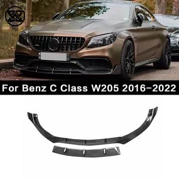 Süsinikkiu esistange Lip Hajuti Jaoks Mercedes Benz C-Klassi W205 AMG Nr.63 2016-2022 BS Stiilis Auto Spoiler Splitter - Pilt 1  