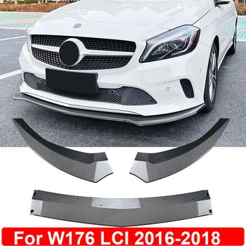 Esistange Lip Splitter Spoiler Guard Kaas Mercedes Benz A-Klass W176 Standard LCI A200 A250 2016-2018 Car Styling - Pilt 1  