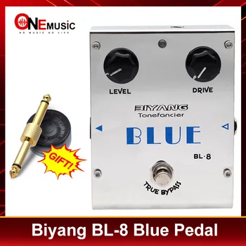 Biyang ToneFancier BL-8 SININE Overdrive Mõju Elektri Kitarri Pedaal True Bypass Disain Kuld Jalaga Pistik - Pilt 1  