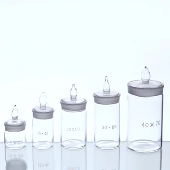 10-90mm Madal Kõrge Vorm Klaasi Tihendi Kaalumine Roog Proovi Pudel Labrotary Klaastooted Keemiline Eksperiment - Pilt 1  