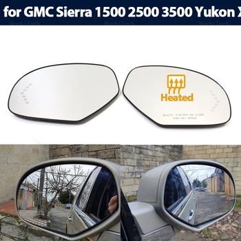 Vasak ja Parem Pool Soojendusega Välispeeglid Klaasist lainurk Rearview Mirror jaoks GMC Yukon XL Sierra 1500 2500 3500 - Pilt 1  