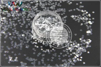 3 mm Hõbe värv Glitter paillette Tähtede kuju litrid Küünte Art DIY supplies1pack=50g - Pilt 1  
