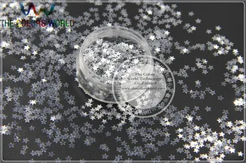 3 mm Hõbe värv Glitter paillette Tähtede kuju litrid Küünte Art DIY supplies1pack=50g - Pilt 2  