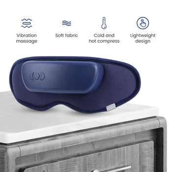 Silma Massager Smart Silmade Mask Vibraator Kuuma Kompress Bluetooth Musice Silmade Hooldus Kütte Väsimus Asendus Kokkukäiv Seadme USB-Laadimine - Pilt 1  