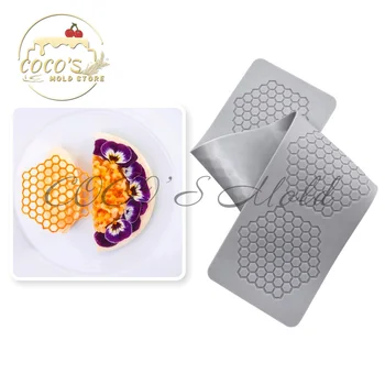 Hot Müük Honeycomb Design Fondant Mulje Silikoon Hallituse Kook Piiri Pits Mati Kook Dekoreerimiseks Vahendid, Köök, Küpsetamine, Hallitus - Pilt 1  