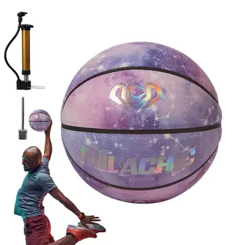 Holographics Korvpalli Self-Valgustus Palli Hõõguv Korvpall: 7 Siseruumides Väljas Tänaval Komposiit PU Nahk Basketballs Eest - Pilt 1  