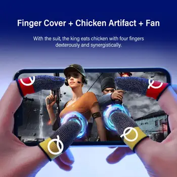 Mängude Sõrme Varrukad Mobile Gaming 0,25 mm Klaasist Hõbe Kiud Õmblusteta Pöidla Sõrmeotsa Kaas Anti-Higi - Pilt 1  