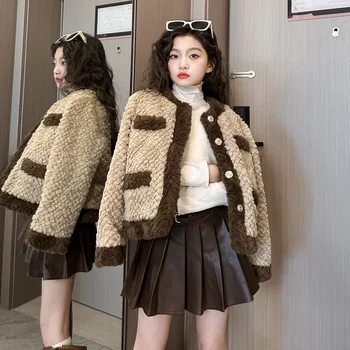 Tüdrukute Vähe Lõhnav Tuul Kampsun 2023 Uus Sügis ja Talv korea Väljaanne Paksenenud Mantel Lastele Top Trend - Pilt 1  