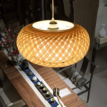 2022 Uus Käsitsi Valmistatud Bambusest Puidust Hiina Jaapani Aasia Stiilis Köök Restoran Dinning Tuba Elavad E27 Rippvalgusti Lamp, Lühter - Pilt 2  