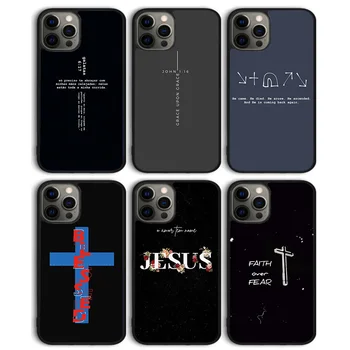 Jeesuse Kristuse Jumal õnnistagu teid Telefoni Juhul iPhone tagakaas 15 SE2020 14 13 11 12 Pro Max mini XS-XR-X 8 Plus 7 6S Fundas Coque - Pilt 1  