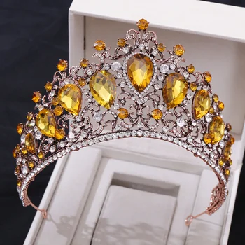 Bridal Crown Kuninganna Peapael Kive Juuksed Tarvikud Võistlused Kaunistused Pruut Pruutneitsi Printsess Kostüüm - Pilt 2  
