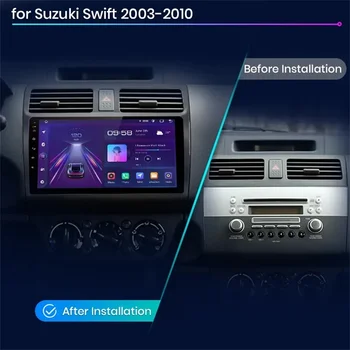 Android 12 Carplay 4G LTE DSP Auto Auto Raadio Stereo Multimeedia Video Mängija, GPS, Bluetooth Jaoks Suzuki Swift 3 2003 - 2010 Carplay - Pilt 2  
